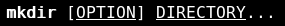 SYNOPSIS de mkdir