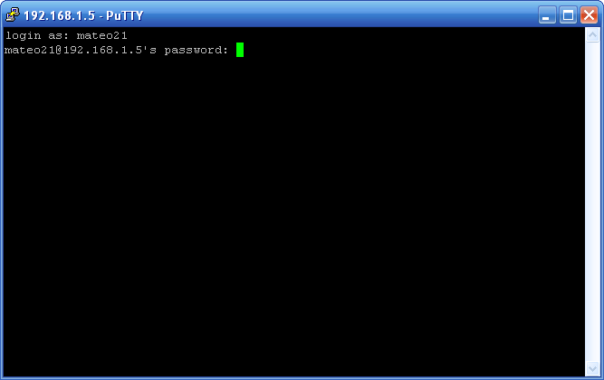 Connexion avec PuTTY