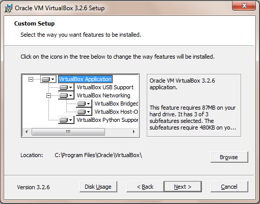 Sélection des éléments à installer