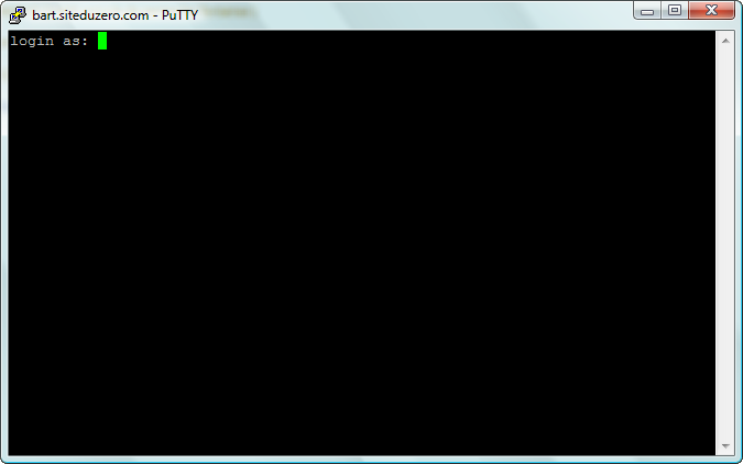 Fenêtre principale de PuTTY